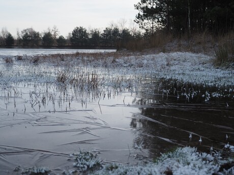 ijs op het water