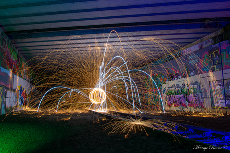 Lightpainting en staalwol