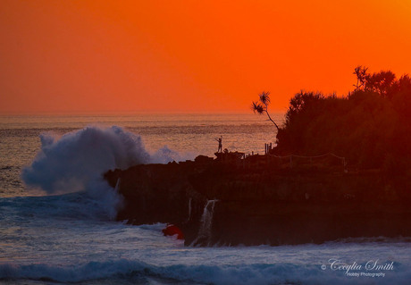 Sunset Klungkung beach in Bali