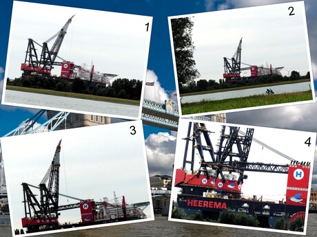 Collage  Heerema  SLEIPNIR   Half afzinkbaar Hef schip    foto s   29 sept 2024