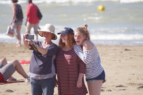 Selfie op het strand