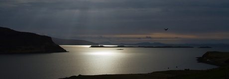 Avond Loch Bay, Schotland
