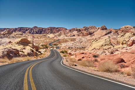 Mouse's Tank road, located in the Valley of Fire, Nevada.