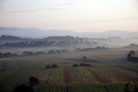 Ochtend in Umbrië, Italië