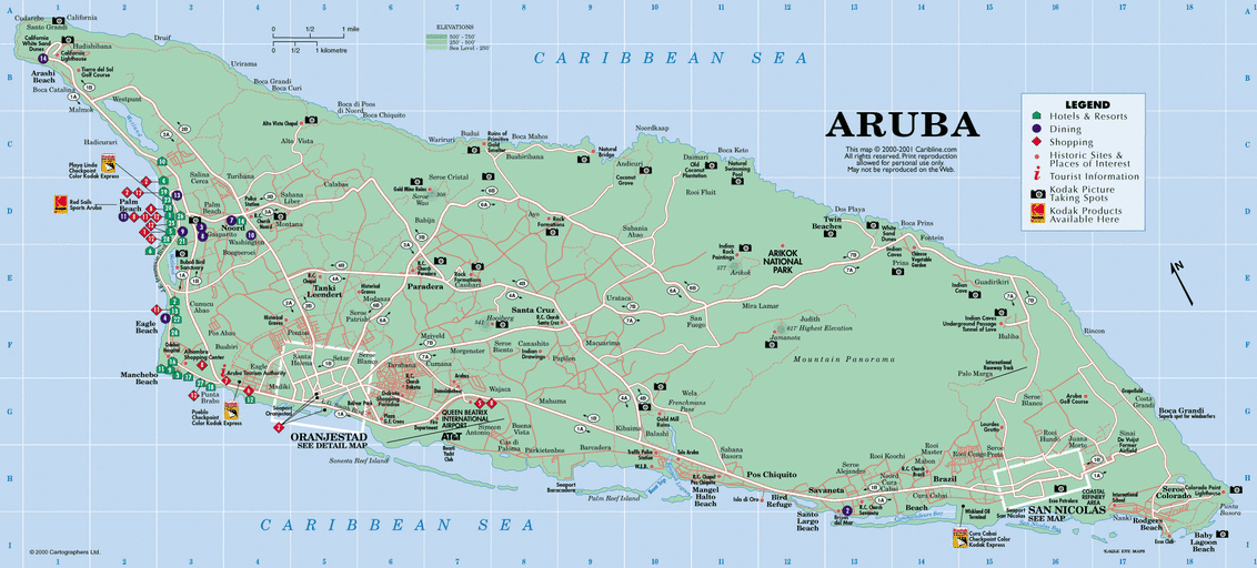 Aruba On A Map Map Aruba - Foto Van Biker_Zoom - Landschap - Zoom.nl