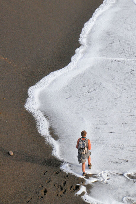 zwart strand