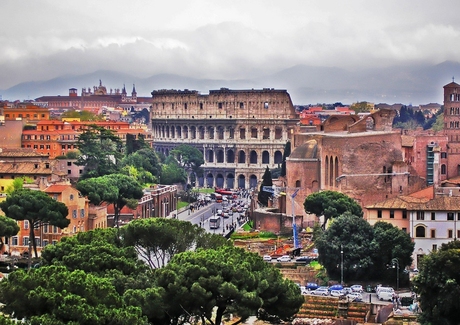 Rome, uitzicht op Colosseum