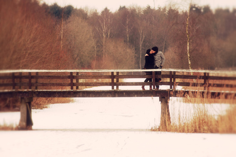Kissin' on a bridge...