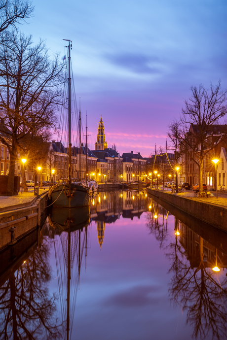 Een roze blauw uurtje