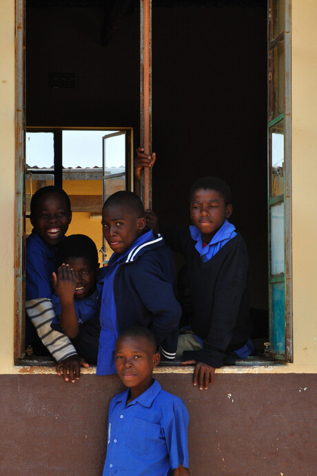 Op een schooltje in Swaziland