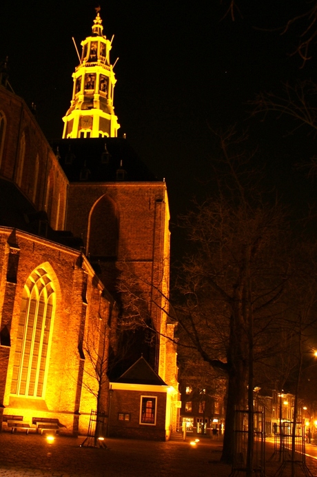 Kerk in het avondlicht