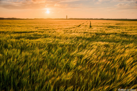 Zonsondergang vuurtoren