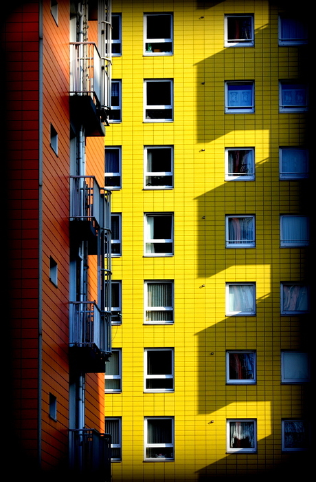 Gekleurde flats