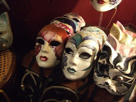 Maskers in Venetië