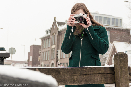 Fotografe in de sneeuw