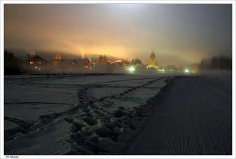 Foggy village