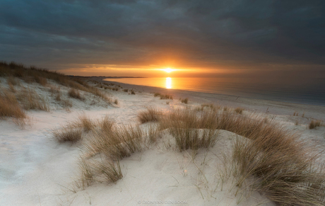 Zonsondergang Banjaard strand