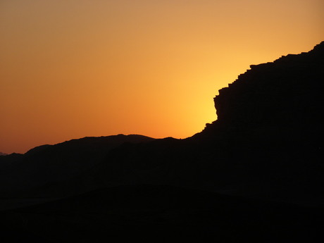 zonsondergang wadi rum jordanie