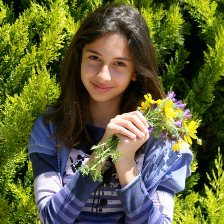 Girl with Flower's