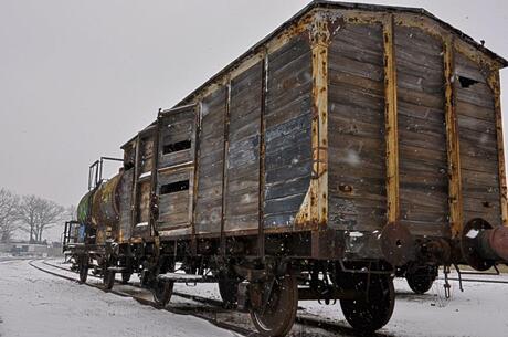 Oude trein in Montzen Gare