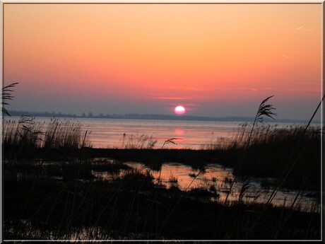 Zonsondergang op Lauwersoog