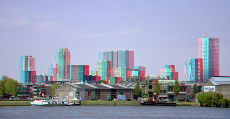 Rotterdam in hyper-anaglyph