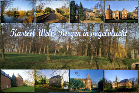 Kasteel Well-Bergen in vogelvlucht