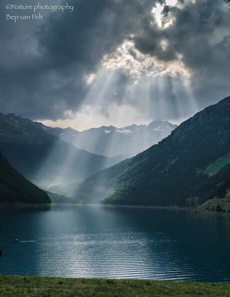 Vernagt Stausee na een onweersbui