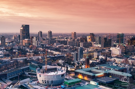 View from Erasmus MC on Rotterdam