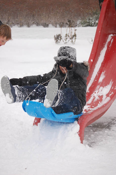 glijbaan word sneeuwhelling