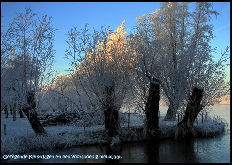 Binnenmaas met Kerstsneeuw