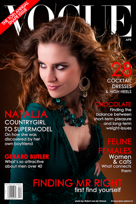 Natalja op de cover van VOGUE