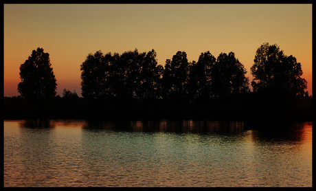 Natuur bij avondlicht