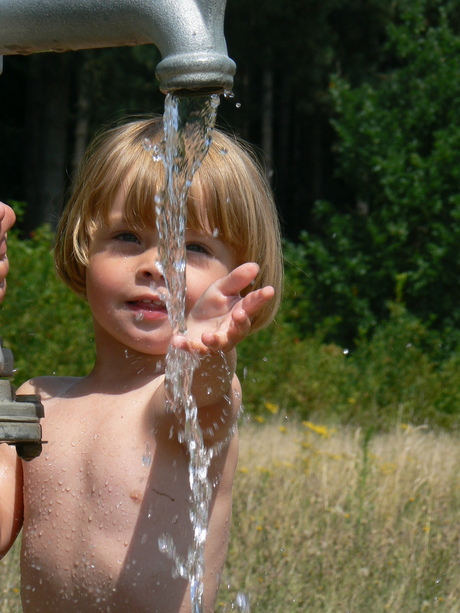 verkoeling aan de waterpomp