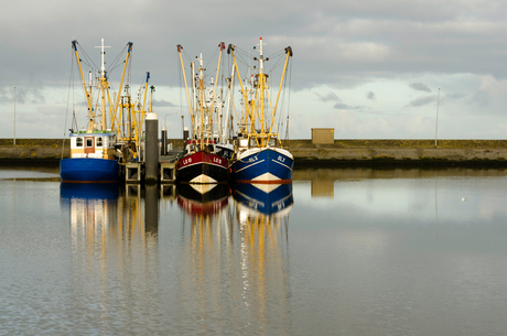 Vissersboten in Lauwersoog