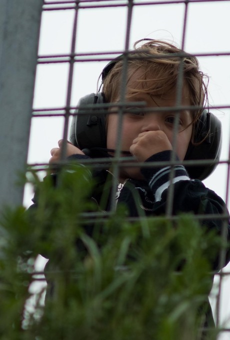 little boy watching F1
