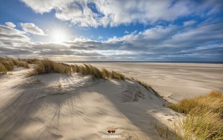 Texelse strand, verlaten en stil.