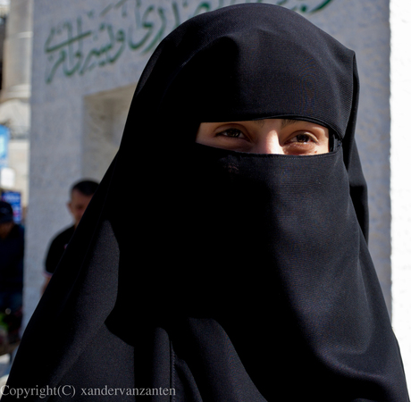 woman completely veiled