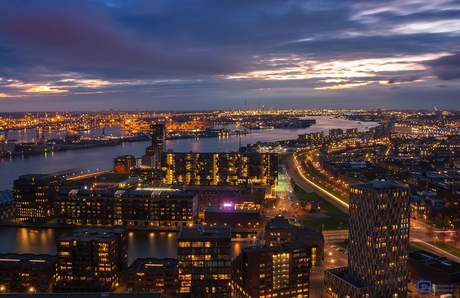 Rotterdam city lights