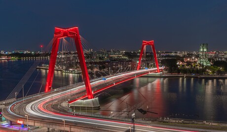 Lighttrails on the bridge