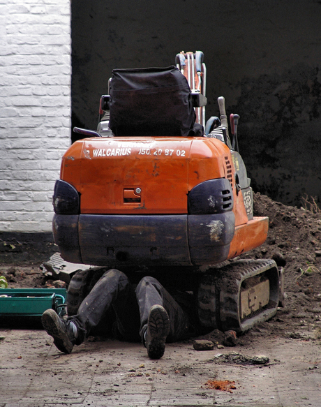 Aan het werk in Brugge