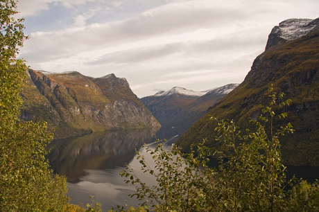 View op het Geirangerfjord