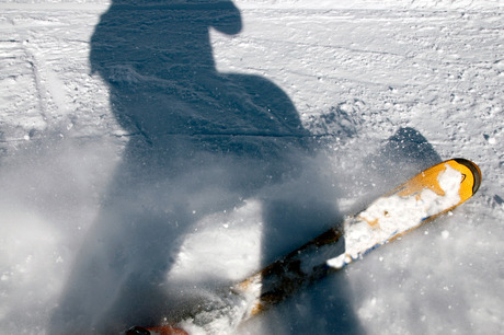 Zelfportret van een skiër