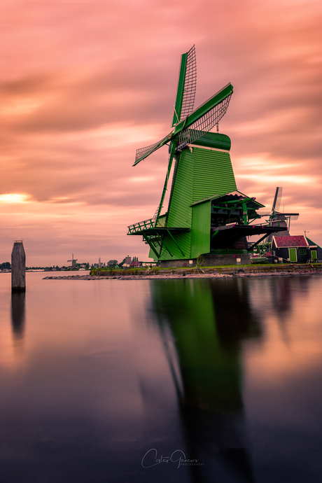 Zaanse Schans the colorful windmill village