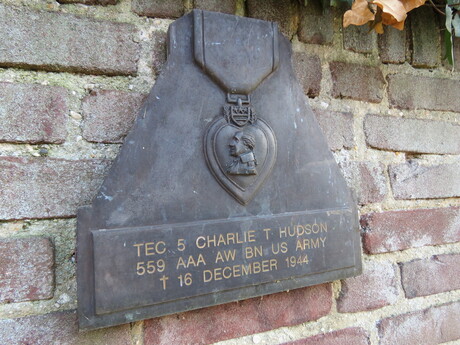 Purple Heart Medal Memorial Plaque in Hoensbroek