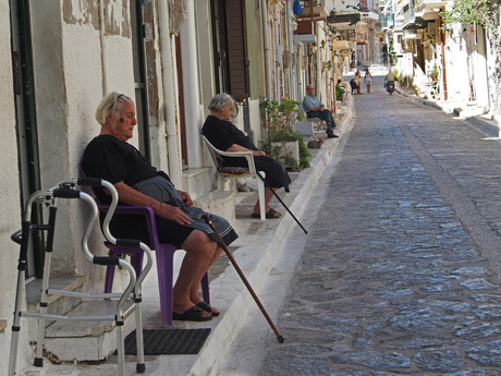 Straatbeeld in Pyrgi, Chios