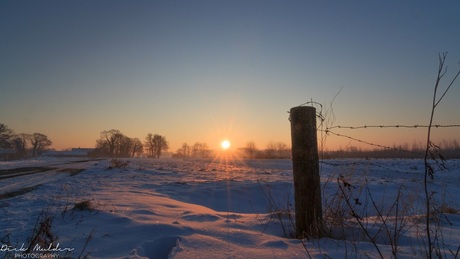 Zonsondergang bij Deurningen