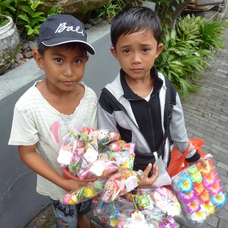 Kleine Verkopers op Bali