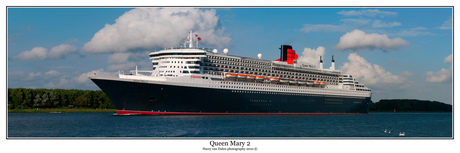 Panorama van de Queen Mary 2