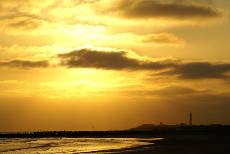 Zonsondergang in Denemarken